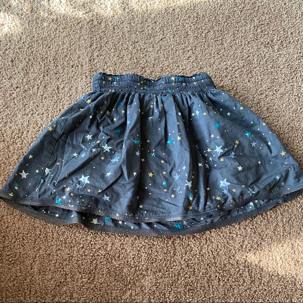 Cute girls star skirt with sewn in shorts